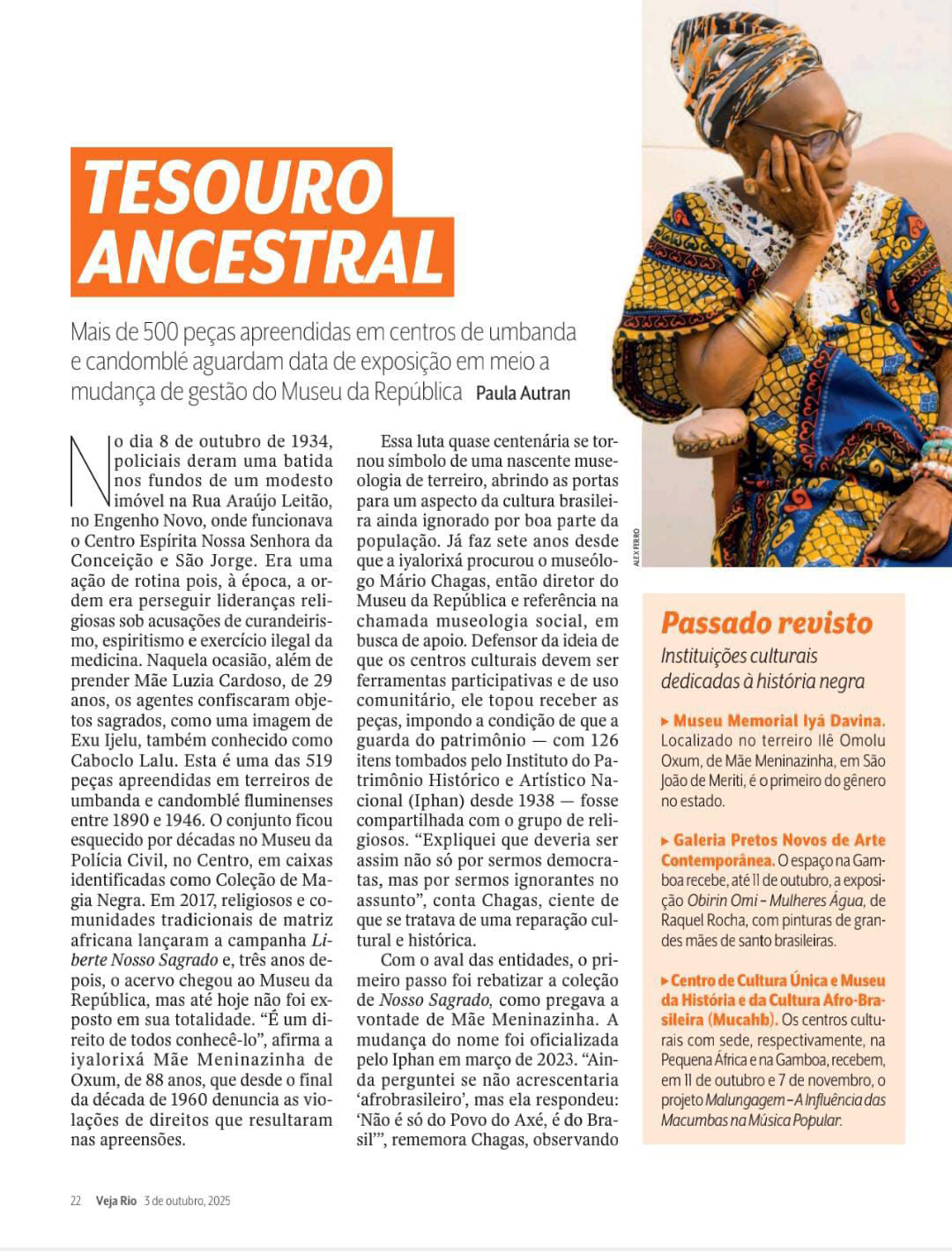 Revista VejaRio – 3 outubro de 2025